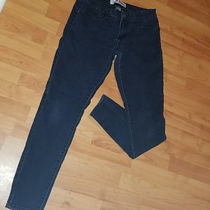 Dark wash, stretchy skinny jeans